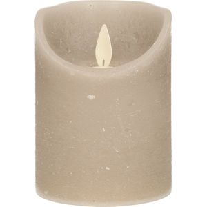 Anna's Collection Stompkaars LED taupe H10 bewegende vlam kaars