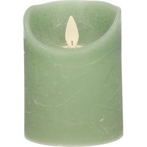 Anna's Collection Stompkaars LED jade groen H10 bewegende vlam kaars