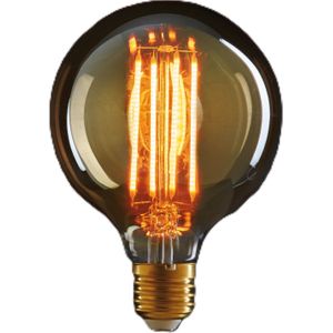 Anna's Collection - Retro LED Lamp - Oranje - Glas - E27 Fitting