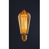Anna's Collection - Retro LED Lamp - Oranje Glas - E27 Fitting - 2W