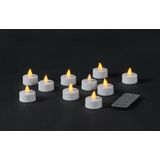 LED Theelichtjes - 110 Stuks - Geel Vlameffect - Met Afstandsbediening
