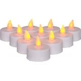 LED Theelichtjes - 110 Stuks - Geel Vlameffect - Met Afstandsbediening