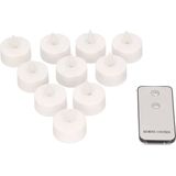 LED Theelichtjes - 110 Stuks - Geel Vlameffect - Met Afstandsbediening