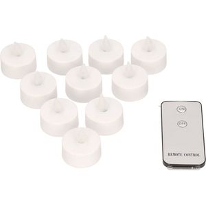 LED Theelichtjes - 110 Stuks - Geel Vlameffect - Met Afstandsbediening