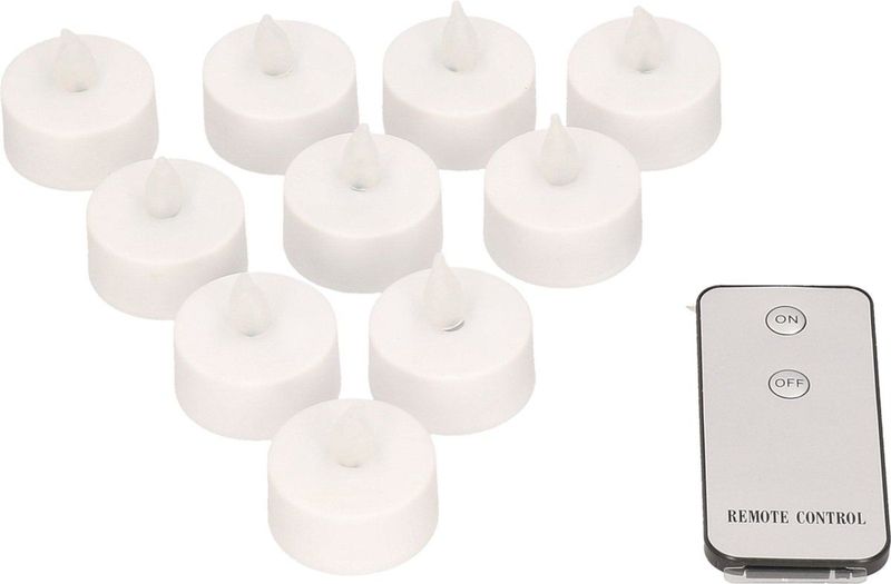 LED Theelichtjes - 110 Stuks - Geel Vlameffect - Met Afstandsbediening