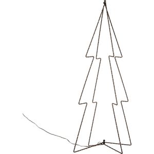 Verlichte figuren 3D kerstbomen/lichtbomen classic warm 72 cm voor buiten - Decoratieboom/3D boom met verlichting