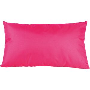 Anna's Collection Sierkussen voor binnen en buiten - fuchsia roze - 30 x 50 cm - tuinkussen