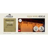Anna's Collection Ijspegelverlichting -90 led lampjes - warm wit - 180 x 70 cm- lichtsnoer