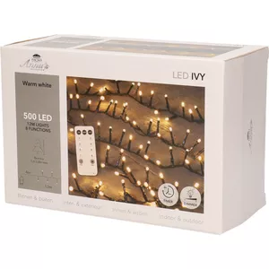 Deuba Lichtgordijn 400 LED koud wit met Afstandsbediening 8 Lichtmodi Timer Dimbaar Binnen en buiten Lichtketting 15 mtr