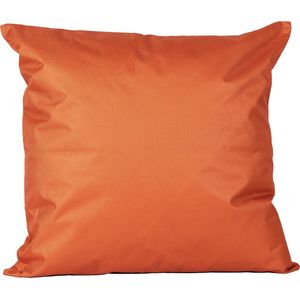 1x Bank/sier kussens voor binnen en buiten in de kleur oranje 45 x 45 cm