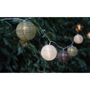 solar lampion meerdere kleuren 2,5 m 10 stuks