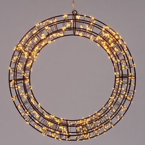 Anna's Collection - 36CMX5CM KRANS ZWART 800LED CLASSIC WARM - 5M A...