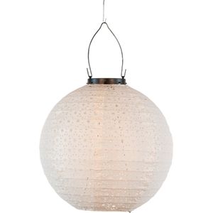 Solar lampion Marrakesh wit D 25,5 H 25,5 cm