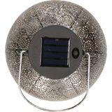 Anna's collection Solar lantaarn - zilver - metaal - 14 x 16 cm