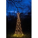 Anna's Collection Vlaggenmast kerstboom met ster - verlichting - 236 leds - 200 cm