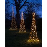 Anna's Collection Vlaggenmast kerstboom met ster - verlichting - 236 leds - 200 cm