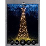 Anna's Collection Vlaggenmast kerstboom met ster - verlichting - 236 leds - 200 cm