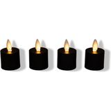 Anna's Collection - Extension Set 4 Rechargeable Black Tealight Mov...
