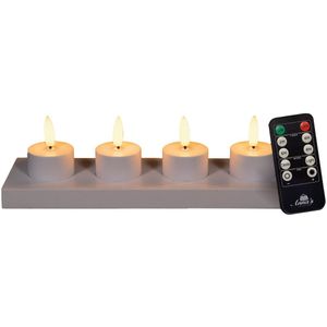 Anna's Collection - Set 4 St 3D Wick Inductive Rechargeable White T...