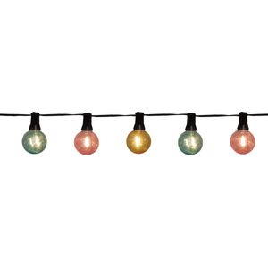 Lights4fun 30 LED Fairy Lights, White, Powered, Flowers, Warm