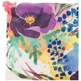 Anna's Collection Sierkussen voor binnen en buiten - watercolor bloemen - paars - 45 x 45 cm - tuinkussen
