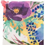 Anna's Collection Sierkussen voor binnen en buiten - watercolor bloemen - paars - 60 x 60 cm - tuinkussen