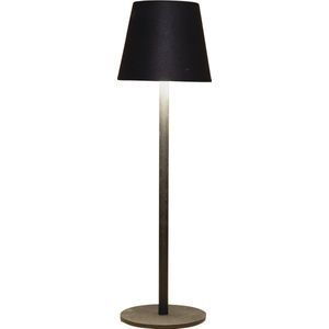 123led - Draadloze Tafellamp - Mat Zwart - LED - Oplaadbare Batterij