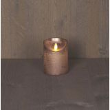 Anna's Collection Stompkaars LED brons H10 bewegende vlam kaars