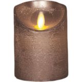 Anna's Collection Stompkaars LED brons H10 bewegende vlam kaars