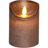 Anna's Collection Stompkaars LED brons H10 bewegende vlam kaars