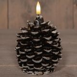 Anna's Collection - Kaars dennenappel led 3d vlam op batterij met t...