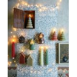 Anna's Collection - Kaars dennenappel led 3d vlam op batterij met t...