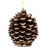 Anna's Collection - Kaars dennenappel led 3d vlam op batterij met t...