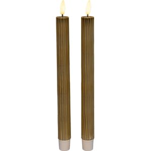 Anna's Collection - LED Dinerkaars - Goud - D 2,1 H 25 cm - 2 Stuks