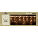 Anna's Collection Ijspegelverlichting lichtsnoer - 1032 led lampjes - warm wit - 700 cm