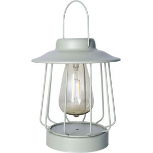 Anna Collection Tuin lantaarn tafellamp - Solar - groen - D16 x H19 cm - LED buitenverlichting