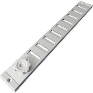 Aluminium afsluitbaar schuifrooster opbouw 300 x 40mm