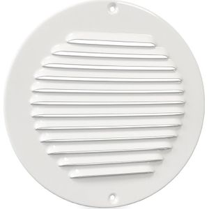 Aluminium rond schoepenrooster opbouw - 200mm WIT (1-R200W)