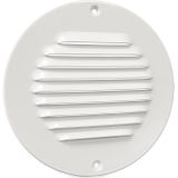 Aluminium rond schoepenrooster WIT opbouw - 150mm (1-R150W)