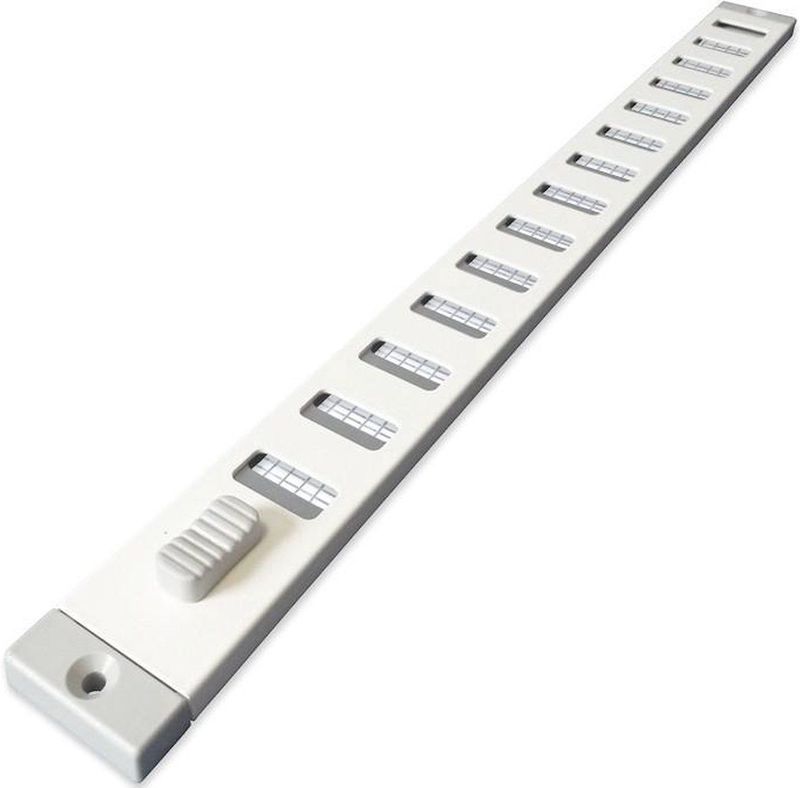 Gavo Schuifrooster - Afsluitbaar - Vliegengaas - 370 x 30 mm - Wit