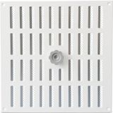 Afsluitbaar Rooster - Wit - Aluminium - Draaiknop