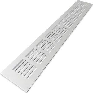 KRATKI ventilatierooster AIR | Warmeluchtrooster 9 x 40 cm | Grafiet | Uitlaatrooster voor schoorsteenventilatie | Luchtinlaat in een hoek van 45 graden | oververhitting resistent