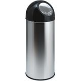V-Part Pushbin Prullenbak - 55 l - RVS /Zwart