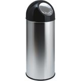 V-Part Pushbin Prullenbak - 55 l - RVS /Zwart