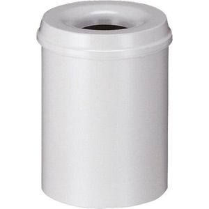 V-part Vlamdovende prullenbak 15L grijs