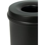 V-part Vlamdovende prullenbak/papierbak - 15L - zwart