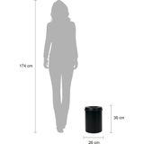 V-part Vlamdovende prullenbak/papierbak - 15L - zwart