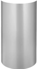 Ronde Prullenbak - Blank Aluminiumkleurig - Plaatstaal - Inhoud 50 l