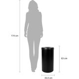 Vepabins - Papierbak - Zwart - 50 Liter - Met Vlamdover