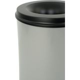 Veiligheidsprullenbak - Ronde - Blank Aluminiumkleurig - Vlamdovend